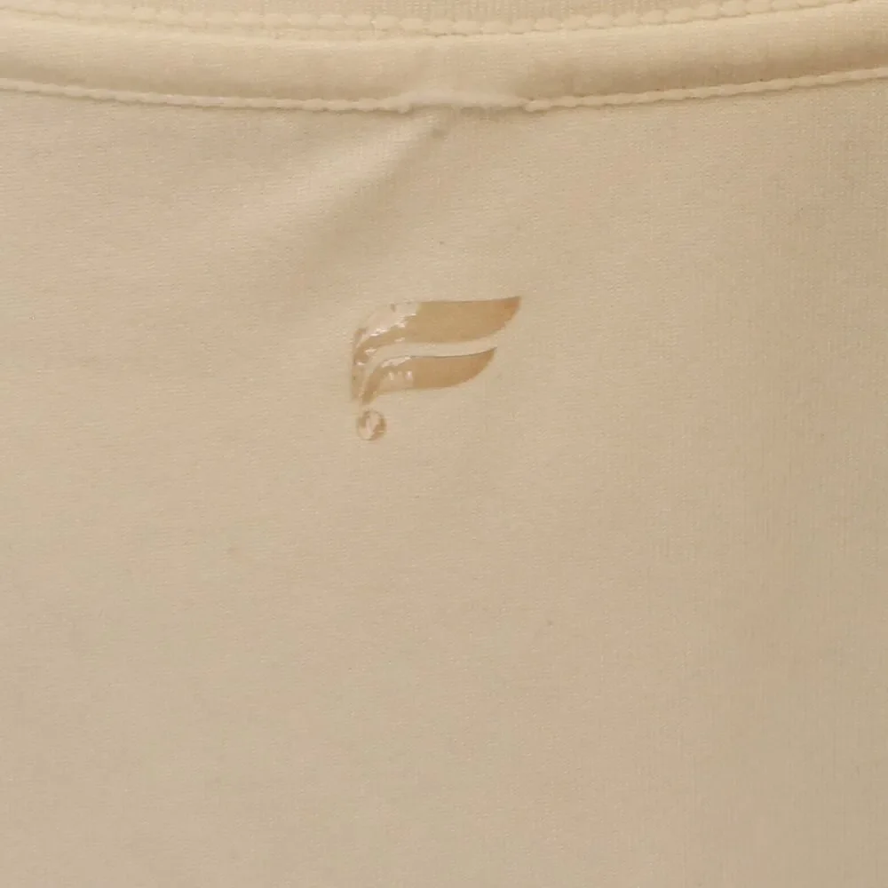 FABLETICS Cropped Micro Stretch Knit Tee M White Short Sleeve Crew Top EUC B59